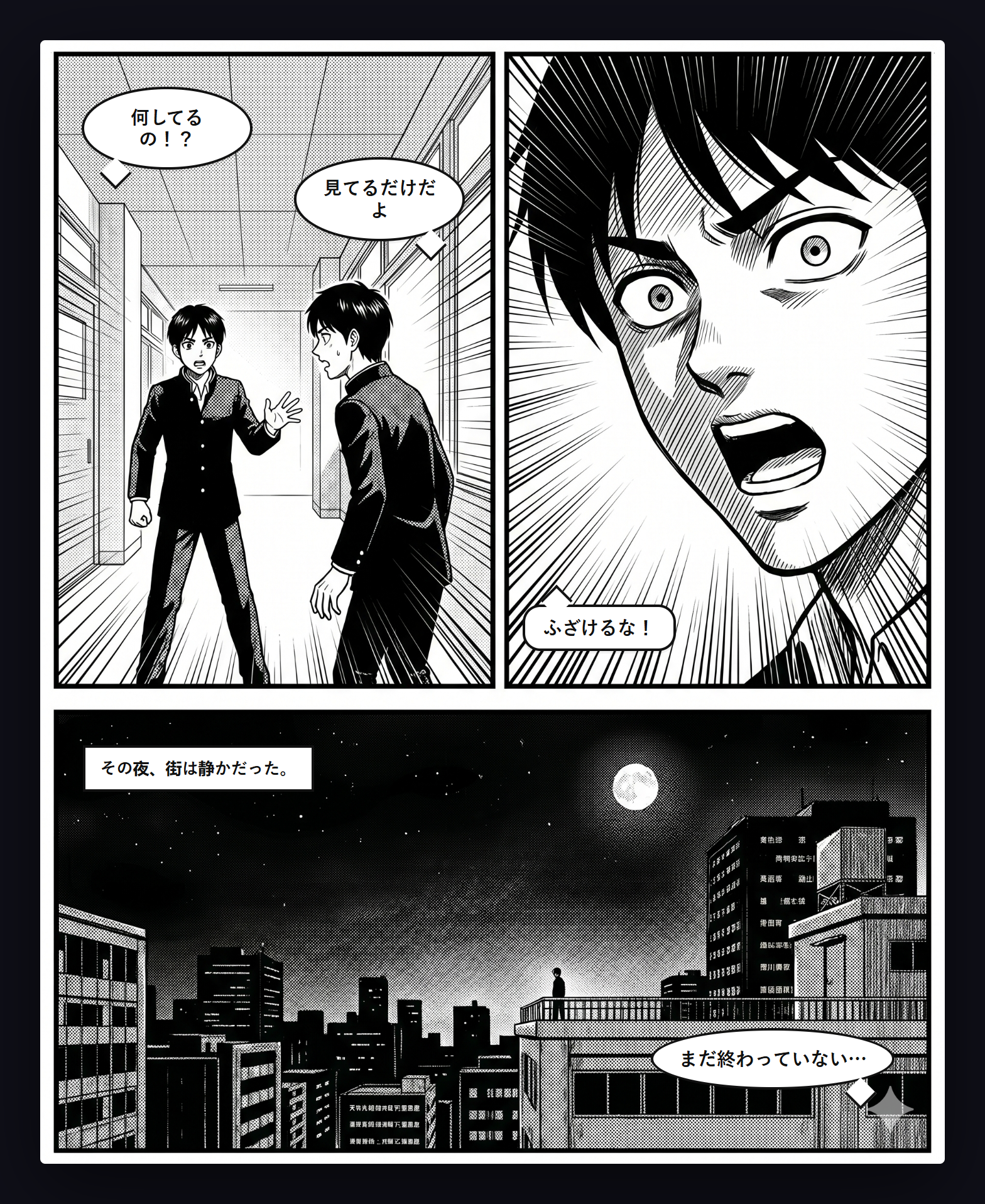 A manga reader website with an untranslated chapter page
